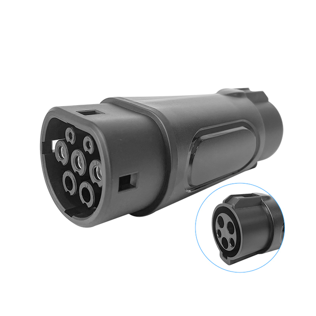 Adaptador de conector EV tipo 1 a tipo 2 32A 250V para vehículo eléctrico
