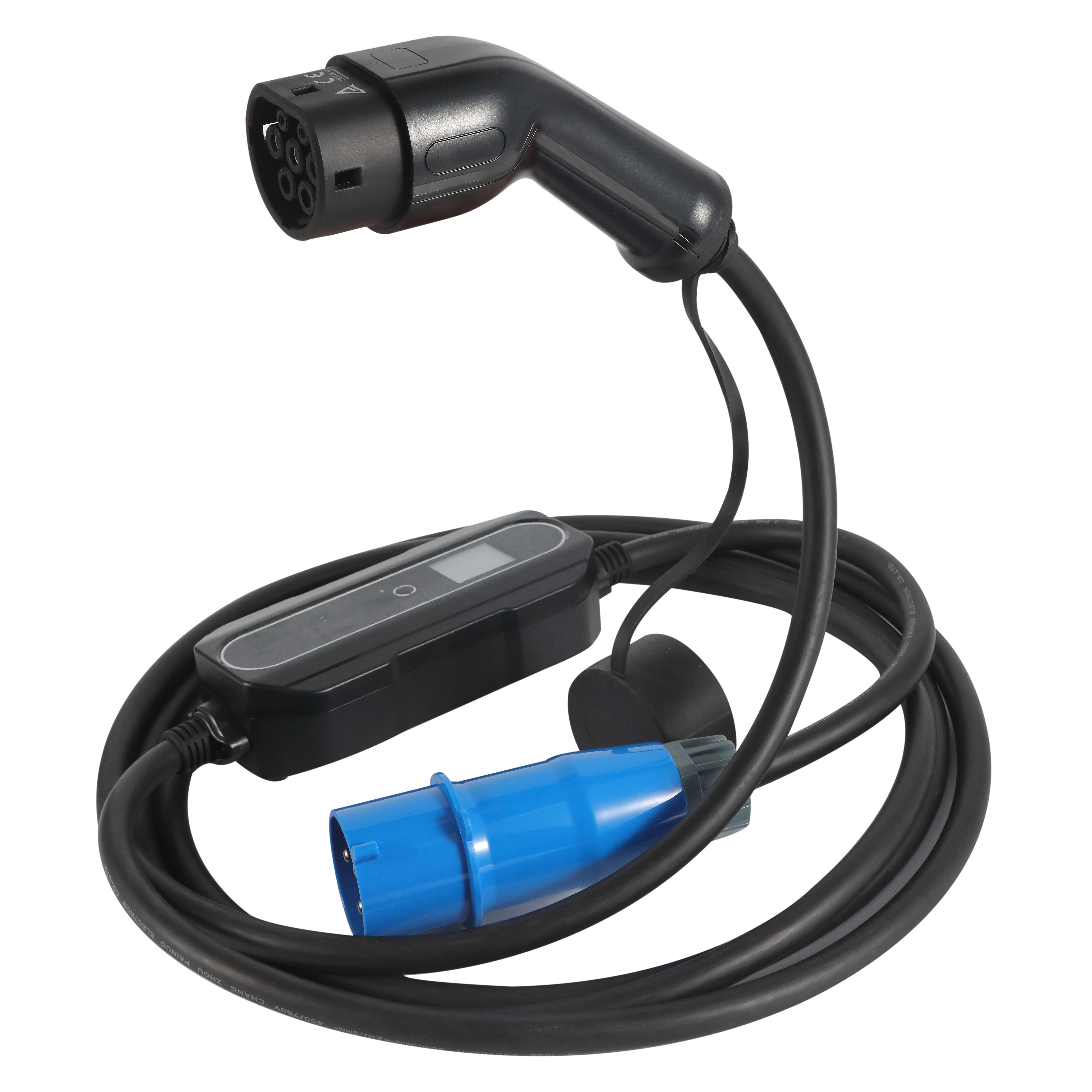 Cargador EV portátil Mode2-Type2 AC EV carga 6-16A Corriente de ajuste